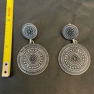Silver like boho drop earrings